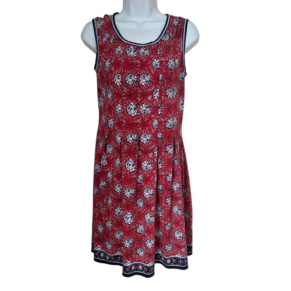 Max Studio Woman Red Floral Summer Sleeveless Dress sz S